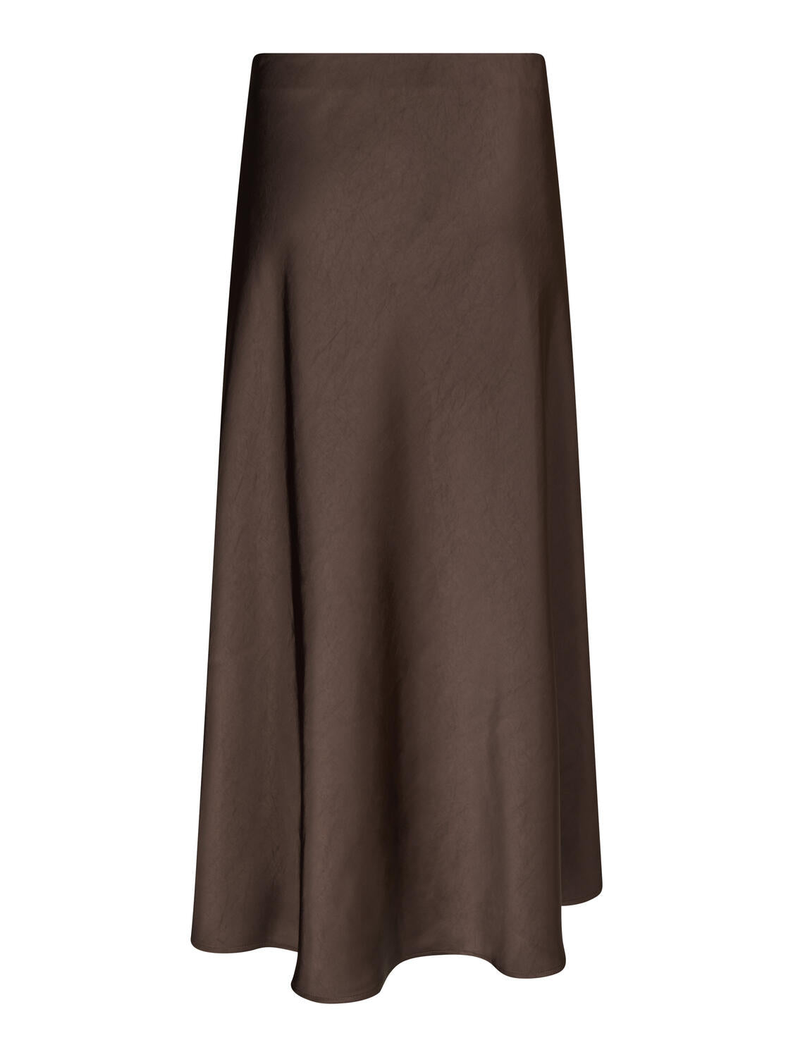 Miva Satin nederdel - mørkebrun